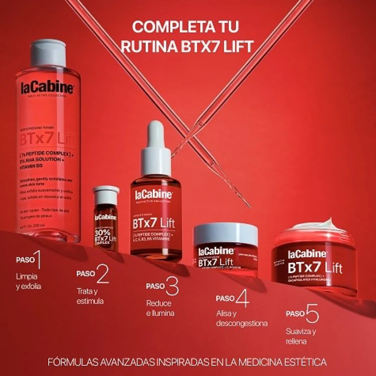 Ampoules Anti-Rides aux 7 Peptides et Vitamines BTx7 Lift