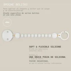 Attache Tétine Perles en Silicone
