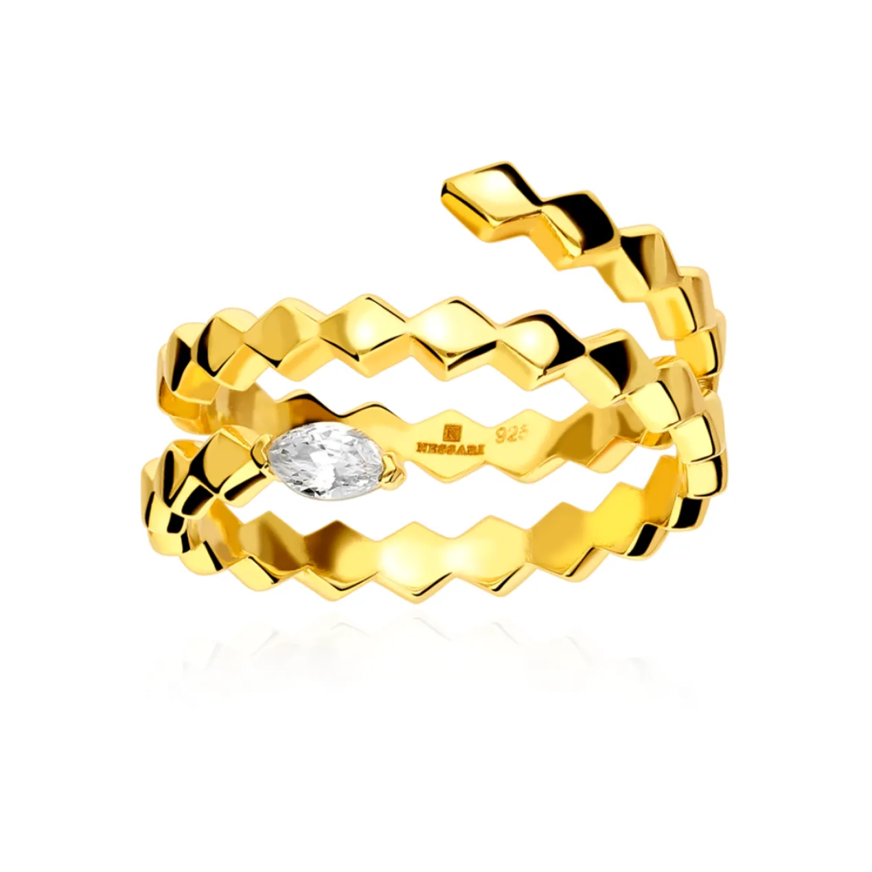 Bague Apofis Argent Sterling / Plaqué or 18K