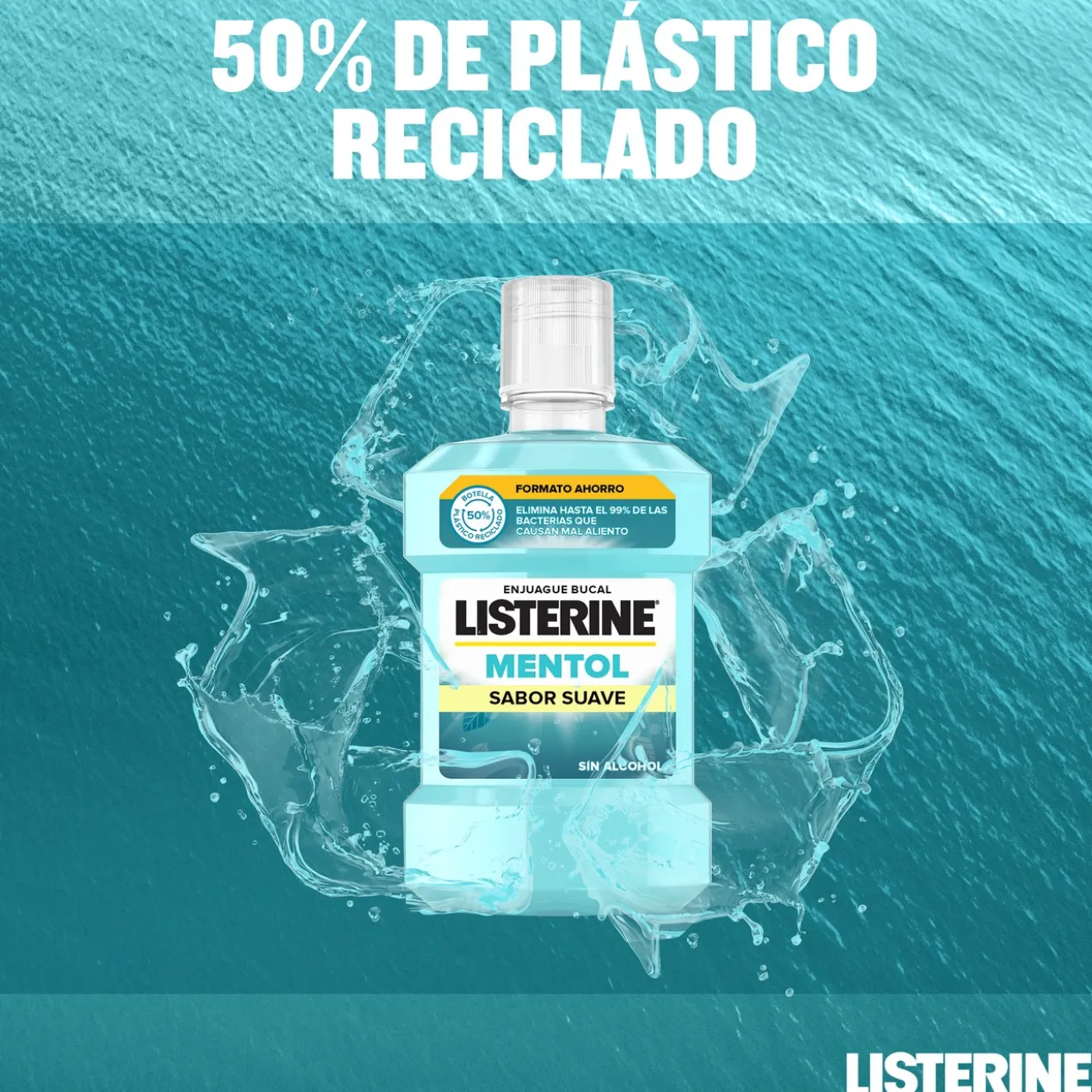 Bain de Bouche Menthol Goût Doux Zéro Alcool