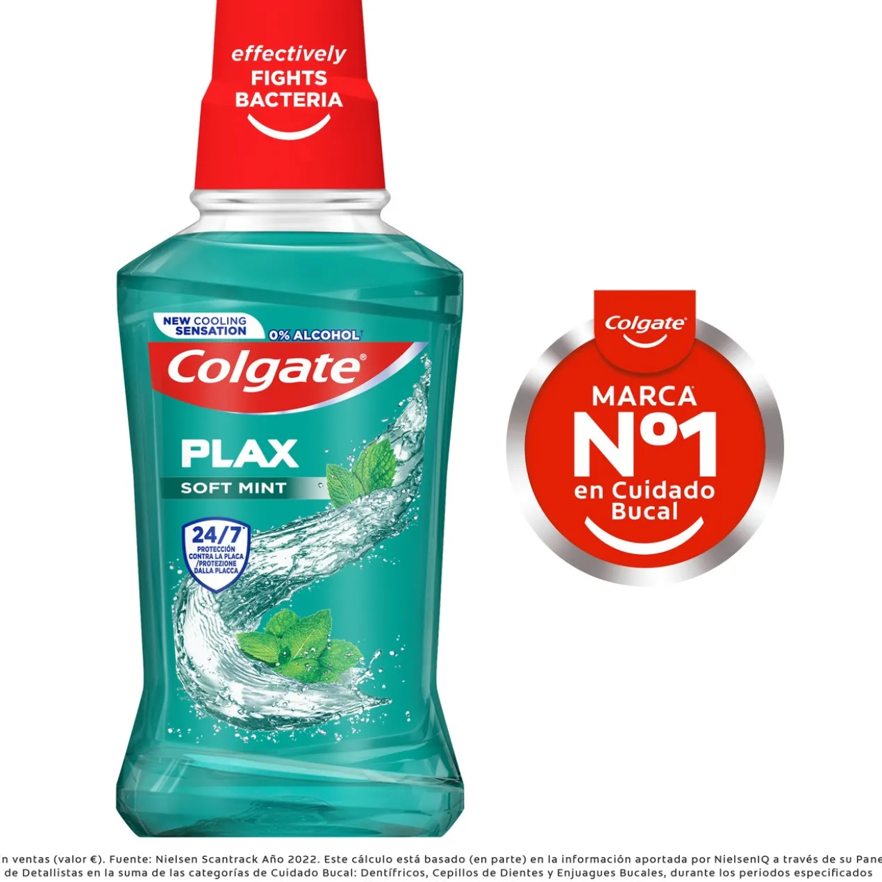 Bain de Bouche Plax Soft Mint Protection 24h Antibactérien