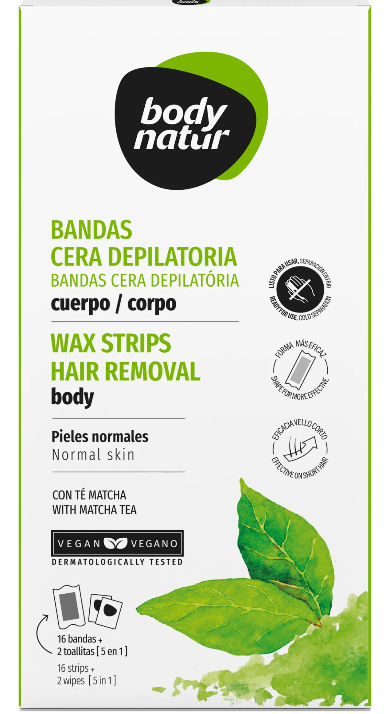 Bandes Dépilatoires Corporelles Thé Matcha