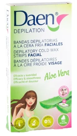 Bandes Épilatoires Faciales Aloe Vera