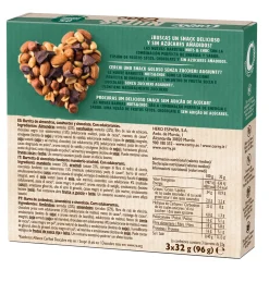 Barre Nuts & Choc Amandes, Cacahuètes et Chocolat Noir