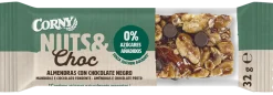 Barre Nuts & Choc Amandes, Cacahuètes et Chocolat Noir
