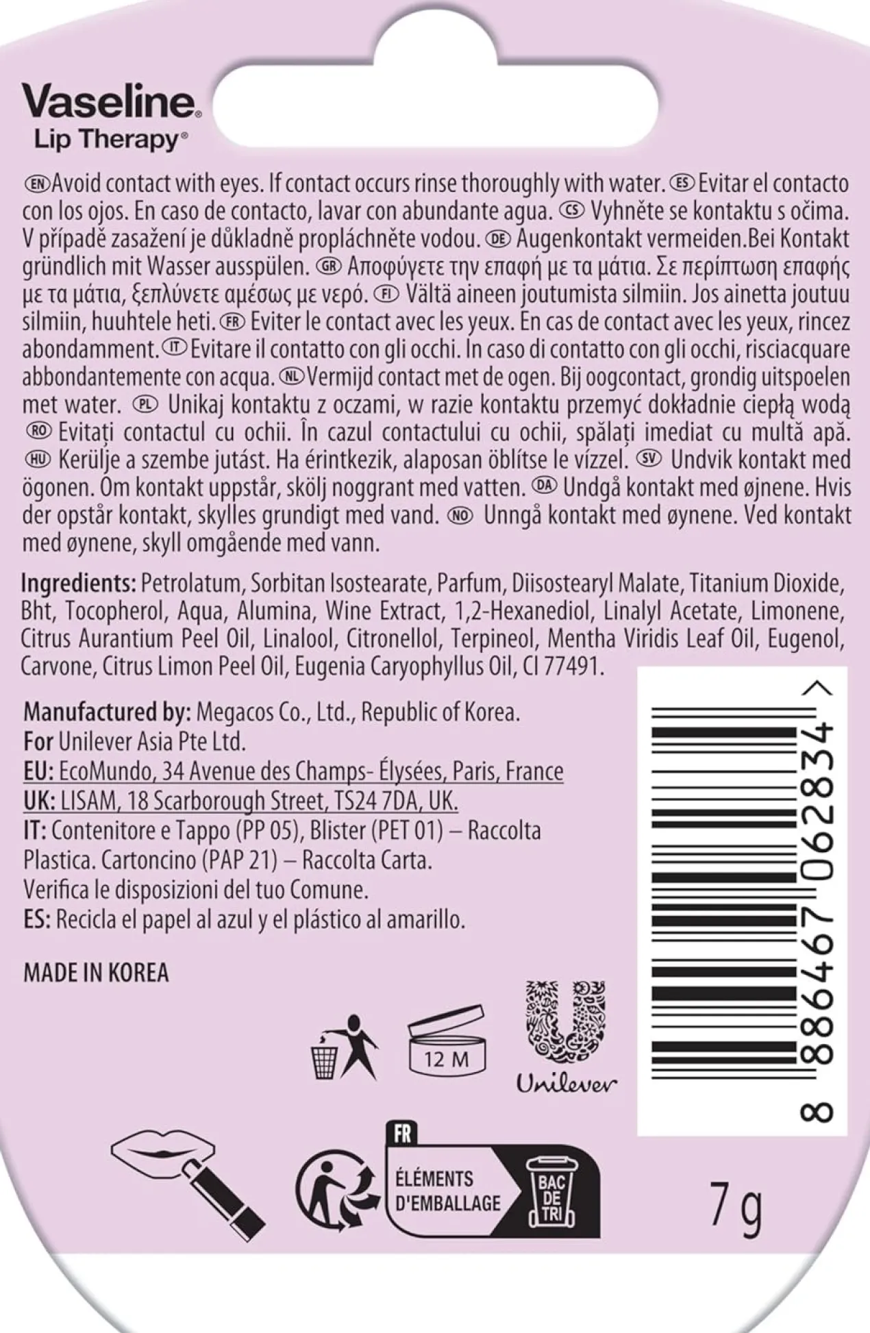 Baume à Lèvres Nourrissant Pink Bubbly