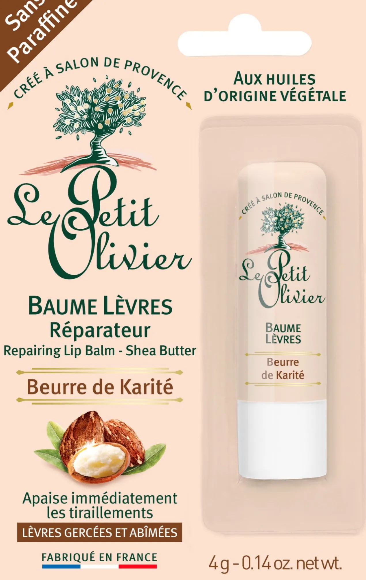 Baume à Lèvres Réparateur au Beurre de Karité