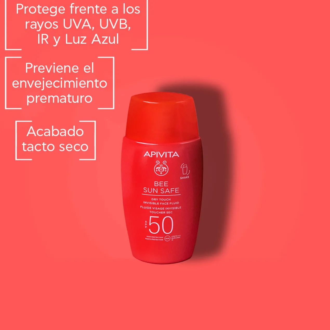 Bee Sun Safe Fluide Visage Invisible Touche Sèche SPF50