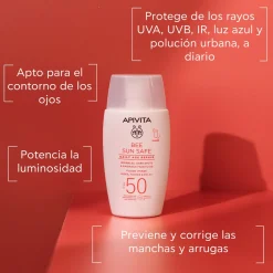 Bee Sun Safe Fluide Visage Réparateur Anti-âge SPF50