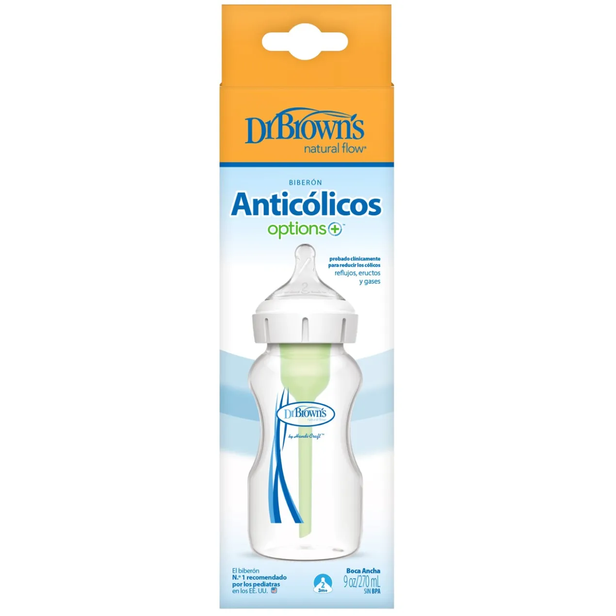 Biberon Anti-colique Options+ Goulot Large