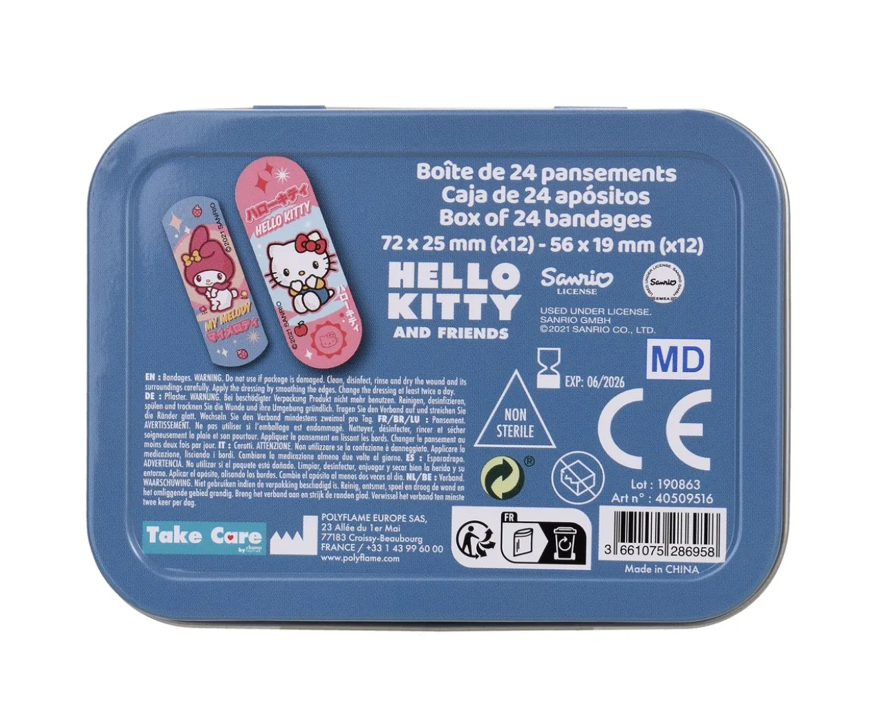 Boîte de Pansements Enfant Hello Kitty and Friends
