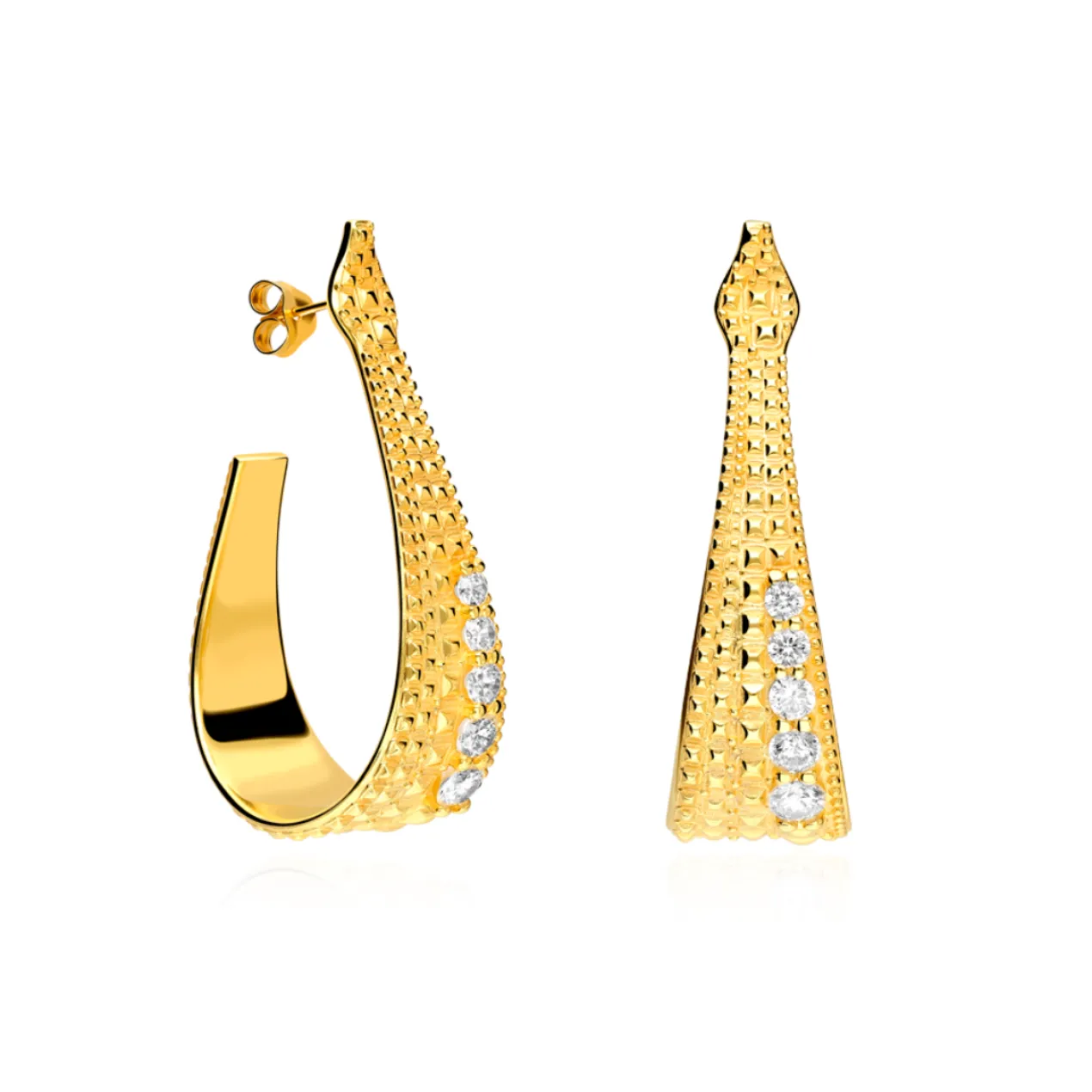 Boucles d'oreilles Sakkara Argent Sterling / Plaqué or 18K