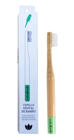 Brosse à dents en bambou verte Kids