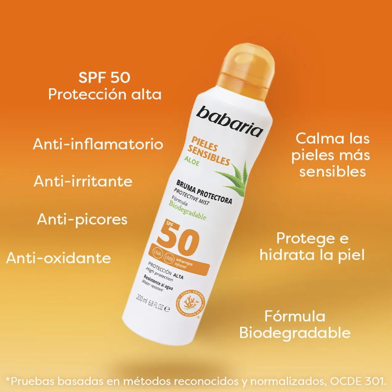 Brume solaire protectrice peaux sensibles