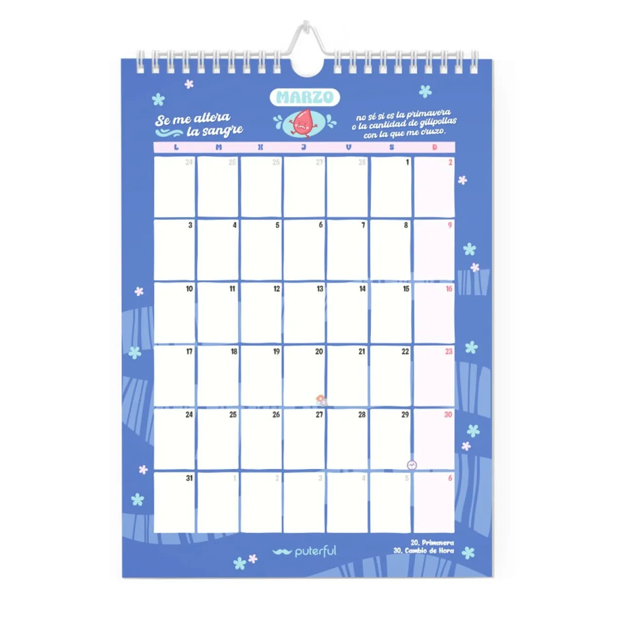 Calendrier Mural 2025 No me da la vida