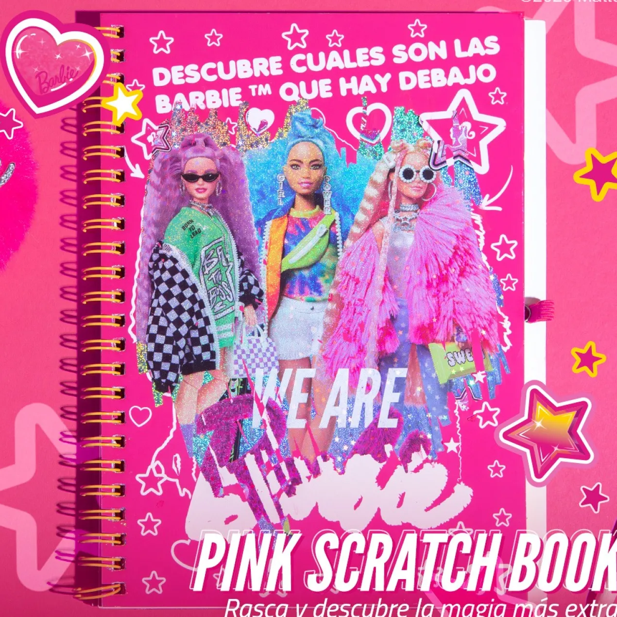 Carnet Barbie Magic Pink Scratch Book