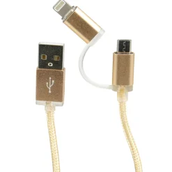 Câble USB 2 en 1 Micro USB