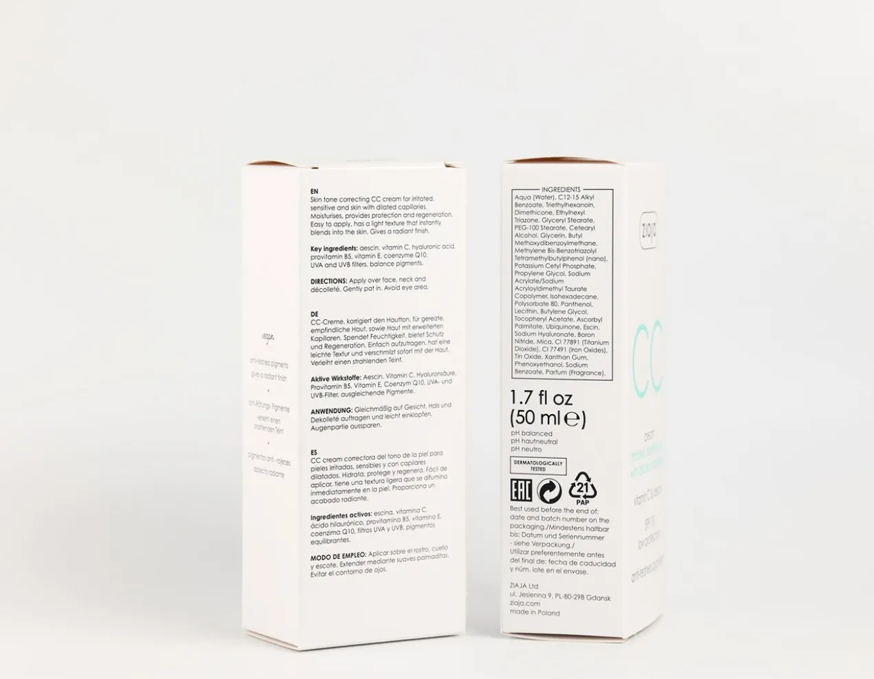 CC Crème Correctrice Peaux Sensibles et Irritées