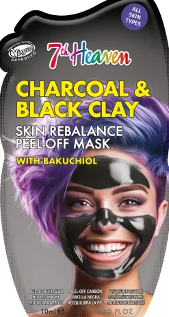Charcoal & Black Clay Masque Peel-Off Rééquilibrant au Charbon et à l’Argile Noire