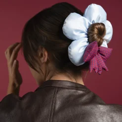 Chouchou fleur avec nœud Oh My Hair