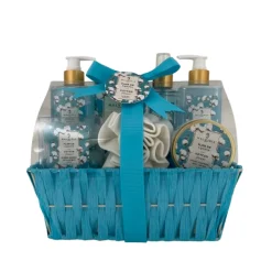 Coffret Spa Cotton Flower Panier Bleu