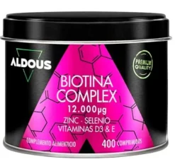 Comprimés Biotine Complex 12 000 mcg Zinc Sélénium Vitamines D3 & E
