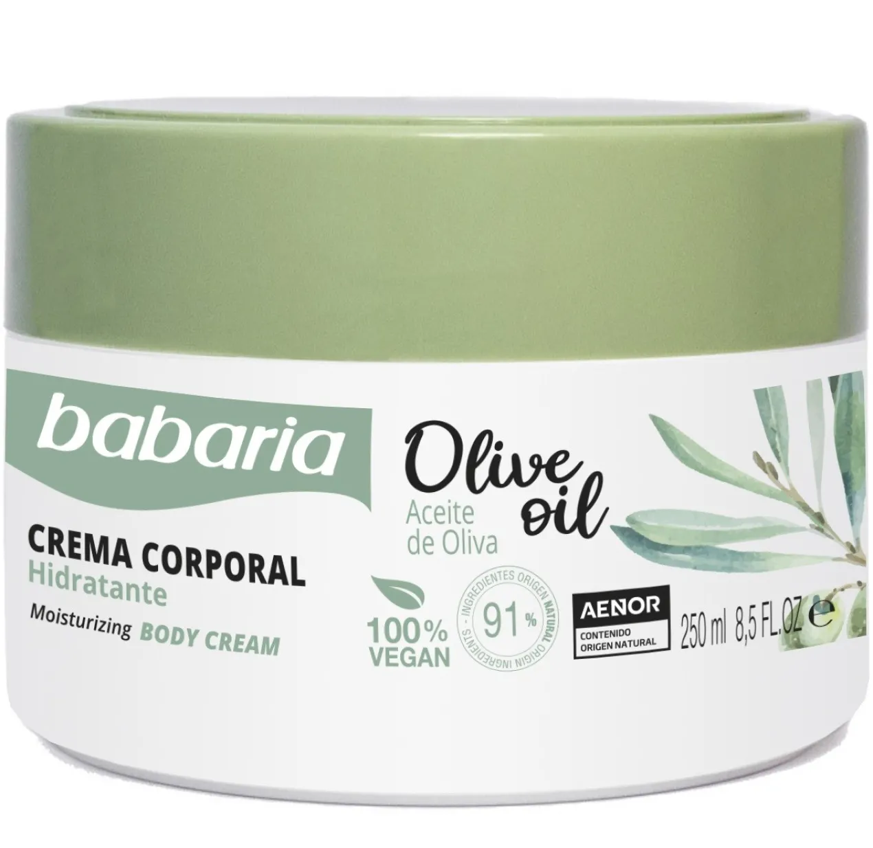 Crème Corporelle Hydratante à l’Huile d’Olive
