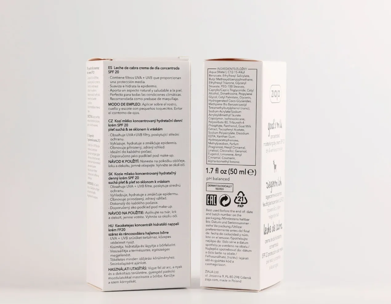 Crème Hydratante Concentrée au Lait de Chèvre