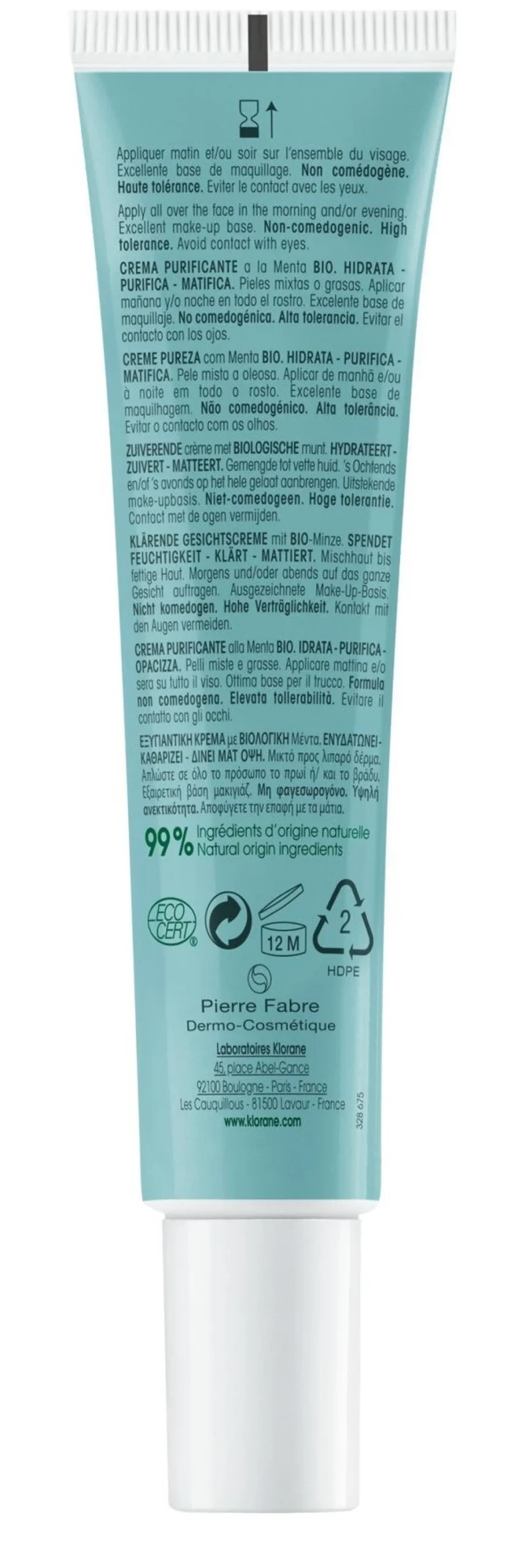 Crème Purifiante à la Menthe