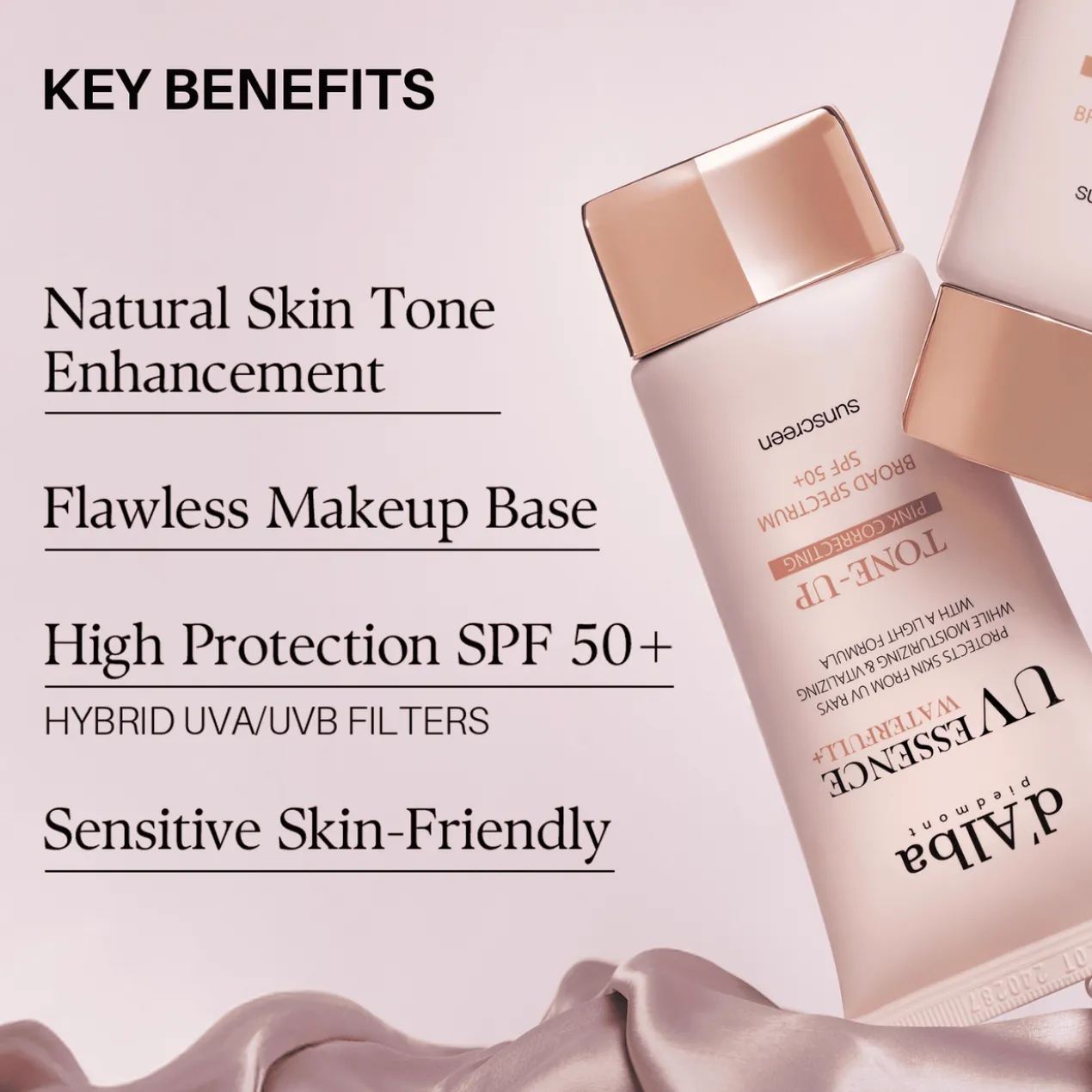 Crème solaire Tone Up SPF50+