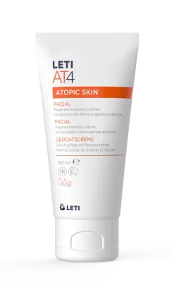 Crème visage AT4 peau atopique – soin protecteur quotidien