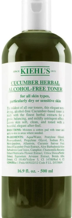 Cucumber Herbal Alcohol-Free Toner Tonique Visage au Concombre