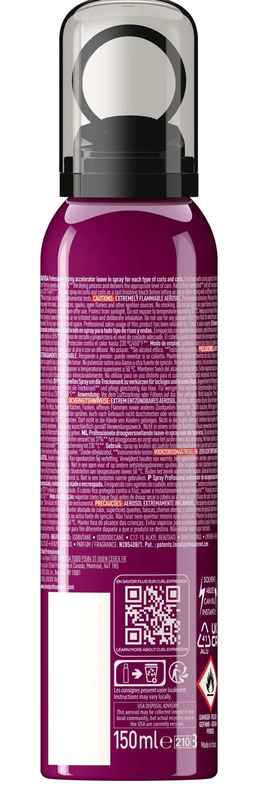 Curl Expression Spray Accélérateur de Séchage