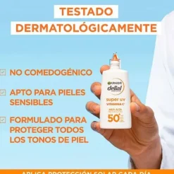 Delial Super UV Vitamine C SPF50+ Crème Fluide Visage Anti-Taches