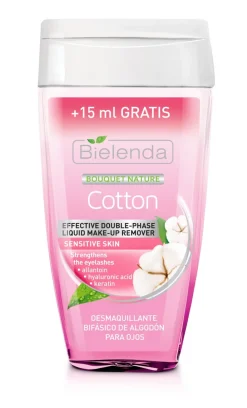 Démaquillant biphasé coton pour peaux sensibles