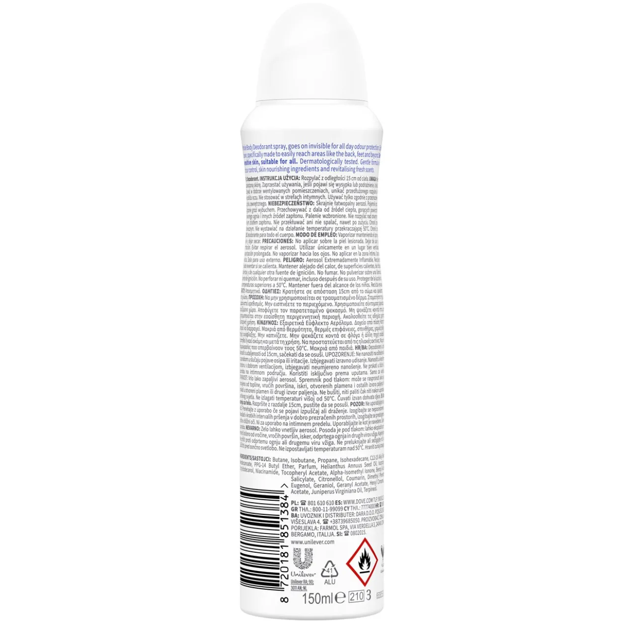 Déodorant en spray corporel Body Original