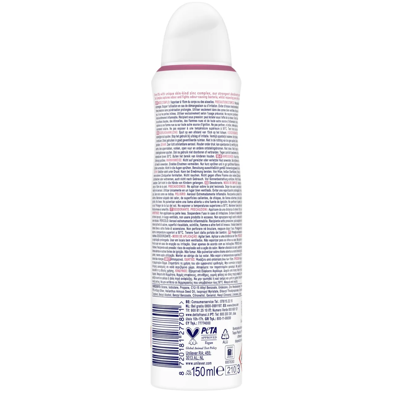 Déodorant en Spray 0% sans Aluminium Invisible