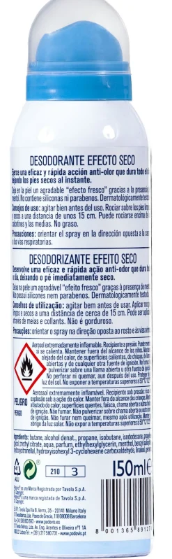 Déodorant pieds effet sec