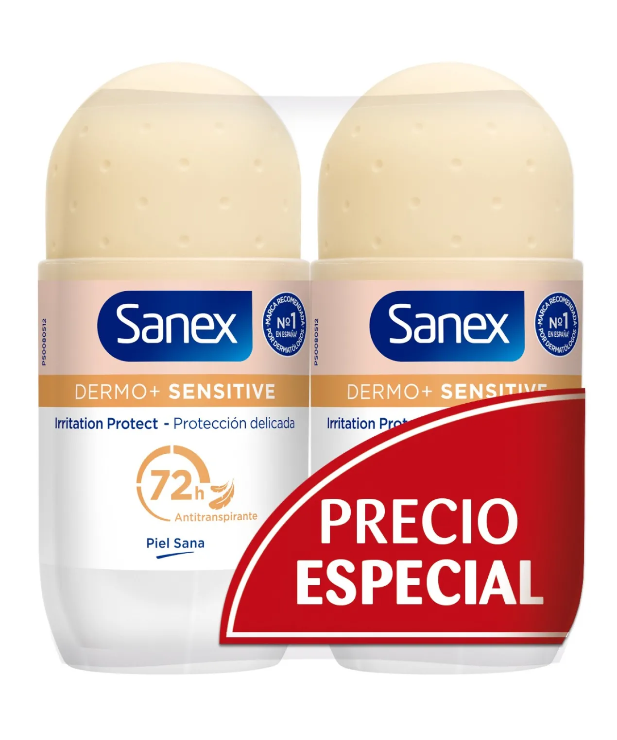 Déodorant Roll On Dermo+ Sensitive 72h Antitranspirant