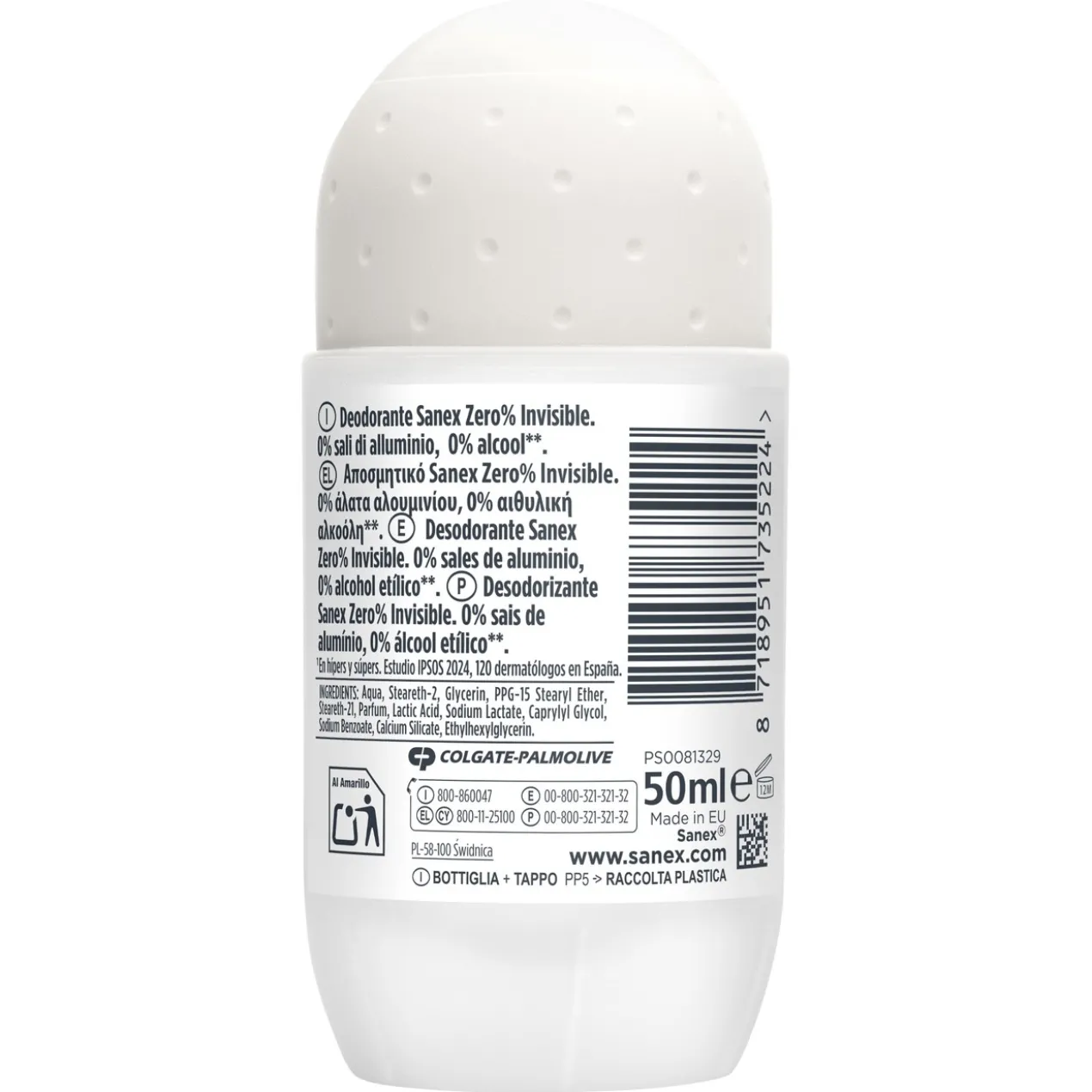 Déodorant Roll-On Zero % Invisible Protection 24h