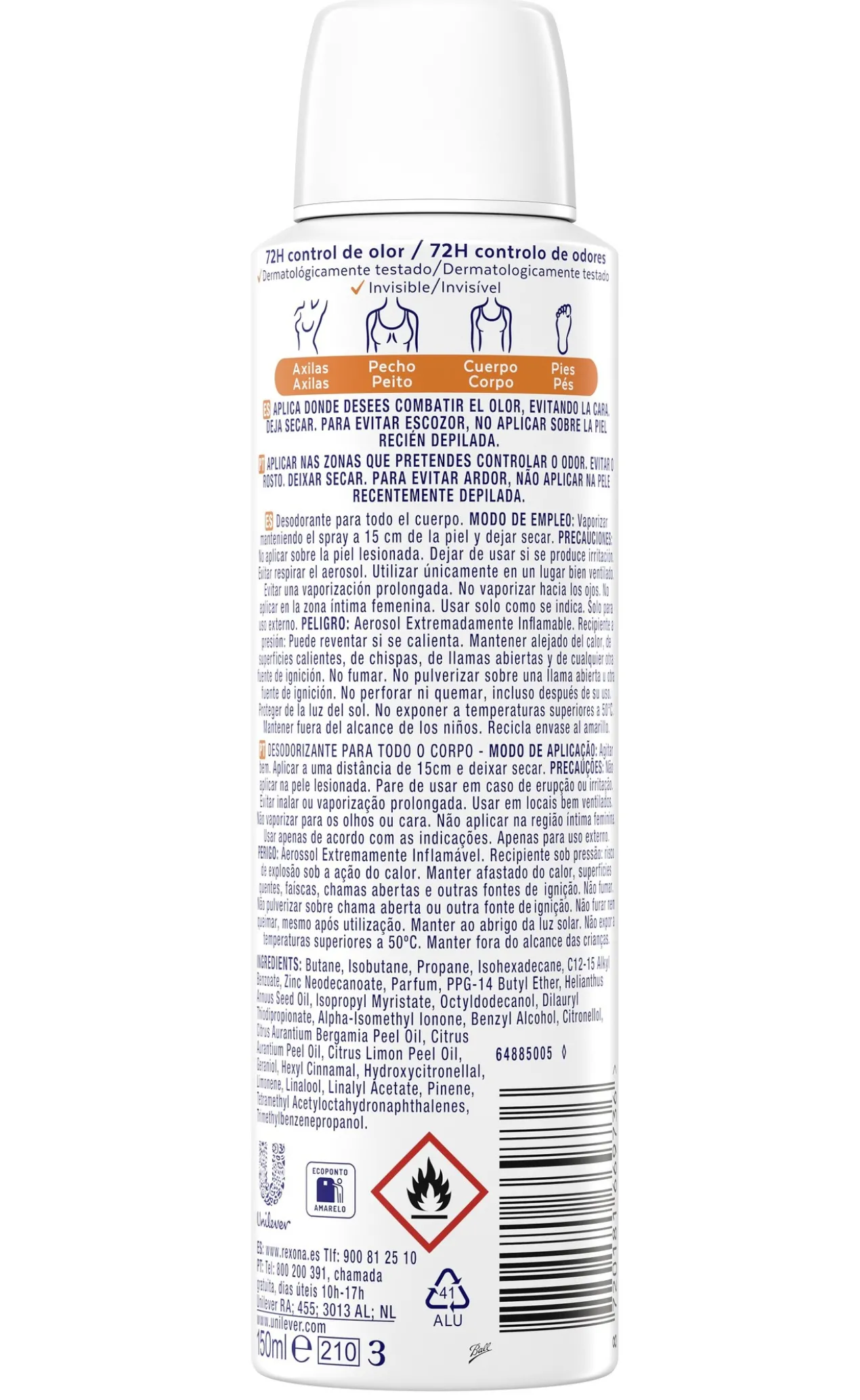 Déodorant Spray All Over Body Citrus pour Femme