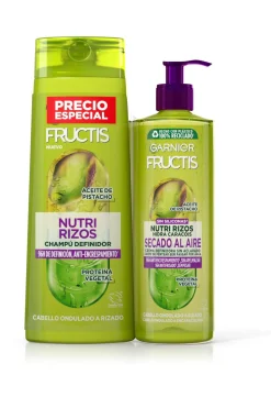 Duo Fructis Nutri Boucles Shampooing et Crème sans Rinçage