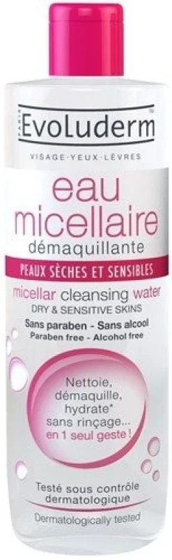 Eau Micellaire Démaquillante Peaux Sèches