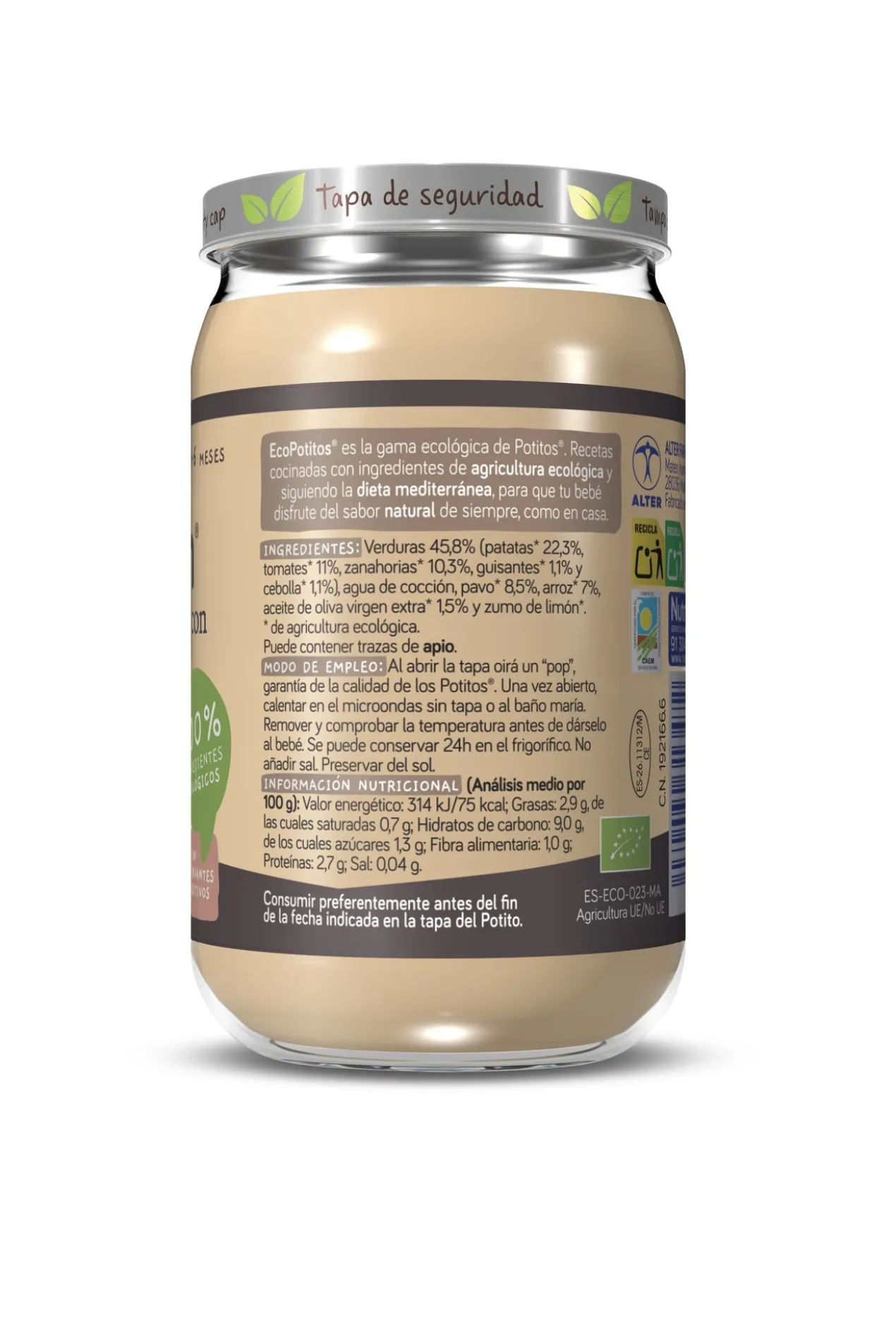 Ecopotito Légumes du Potager et Dinde Bio