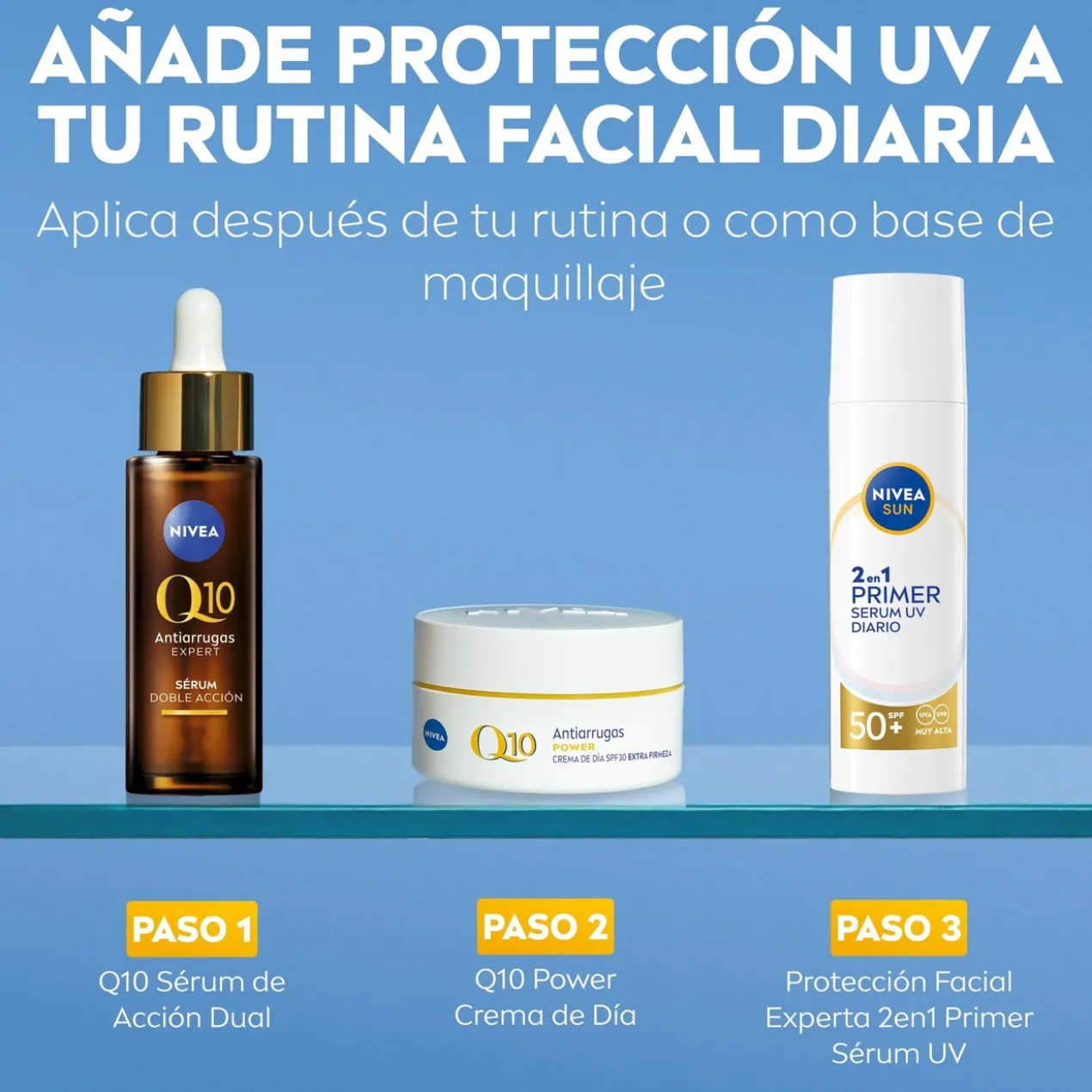 2 en 1 Primer Serum UV Quotidien Protection Visage SPF50+