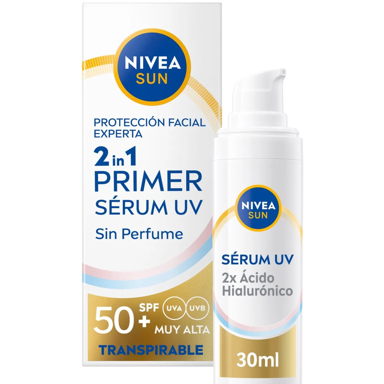 2 en 1 Primer Serum UV Quotidien Protection Visage SPF50+