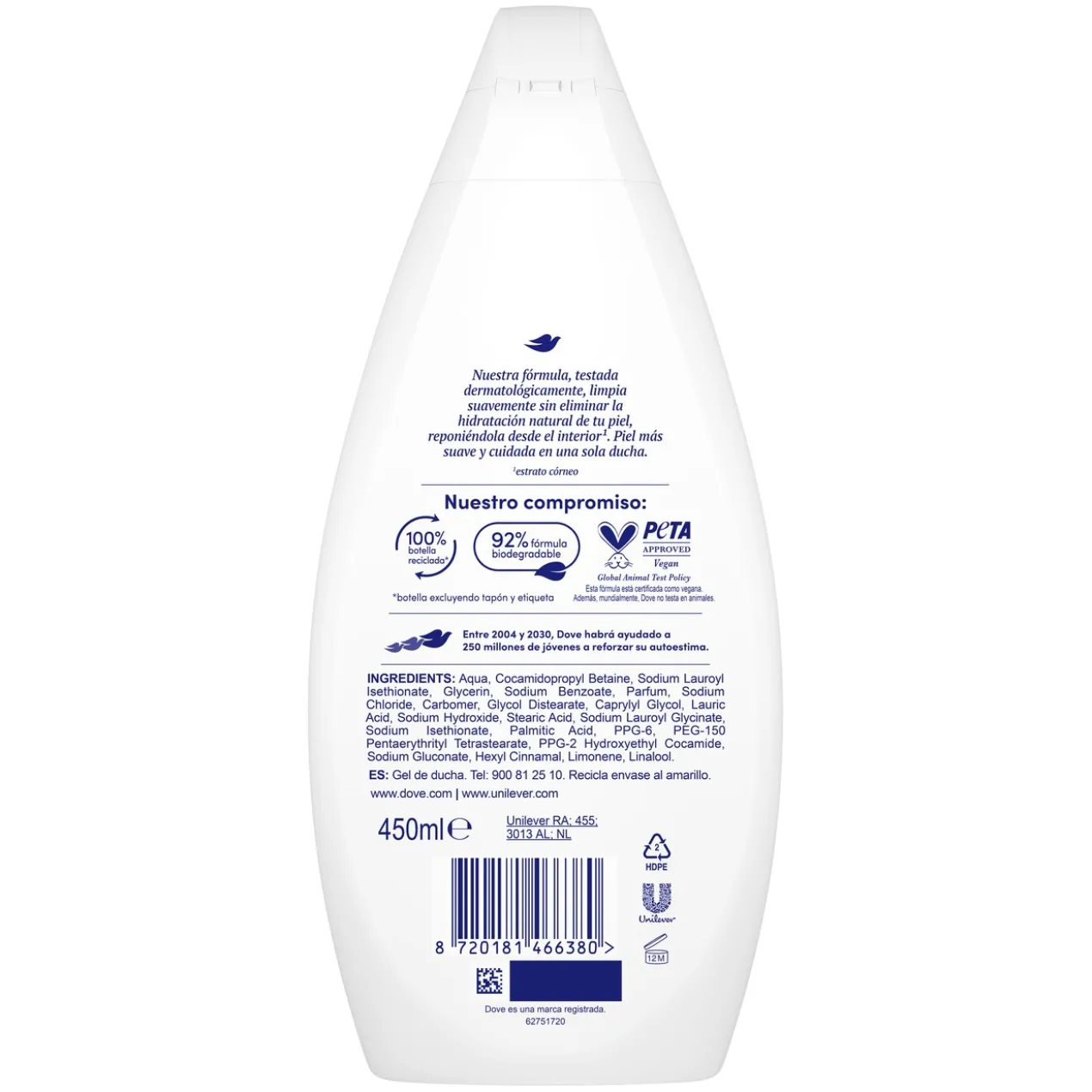 Essentials Gel Douche Hydratant Nettoyage Délicat