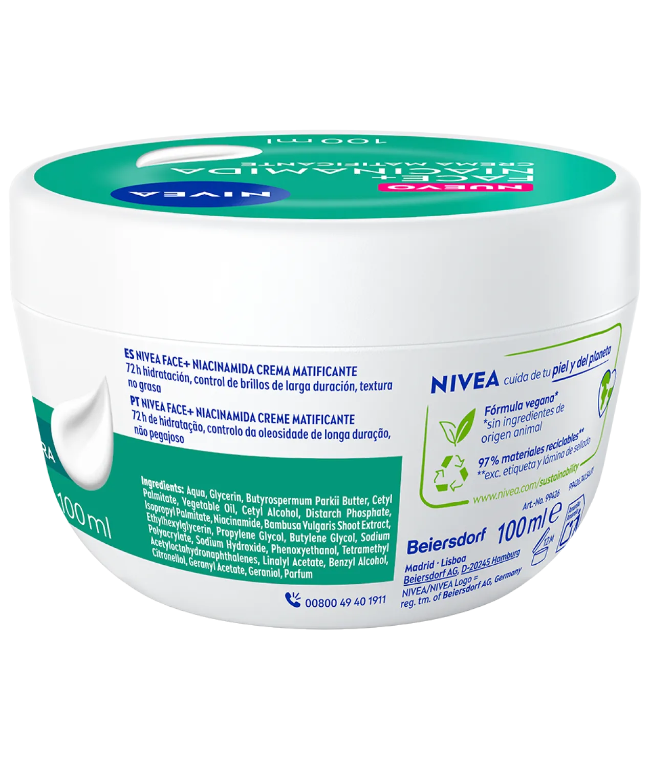 Face+ Niacinamide Crème Matifiante