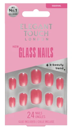 Faux Ongles Glass Nails Glass Cranberry