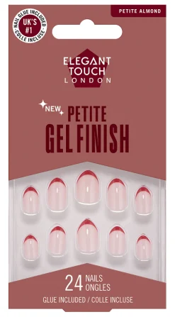 Faux ongles Petite Gel Finish Red Tips Édition Limitée
